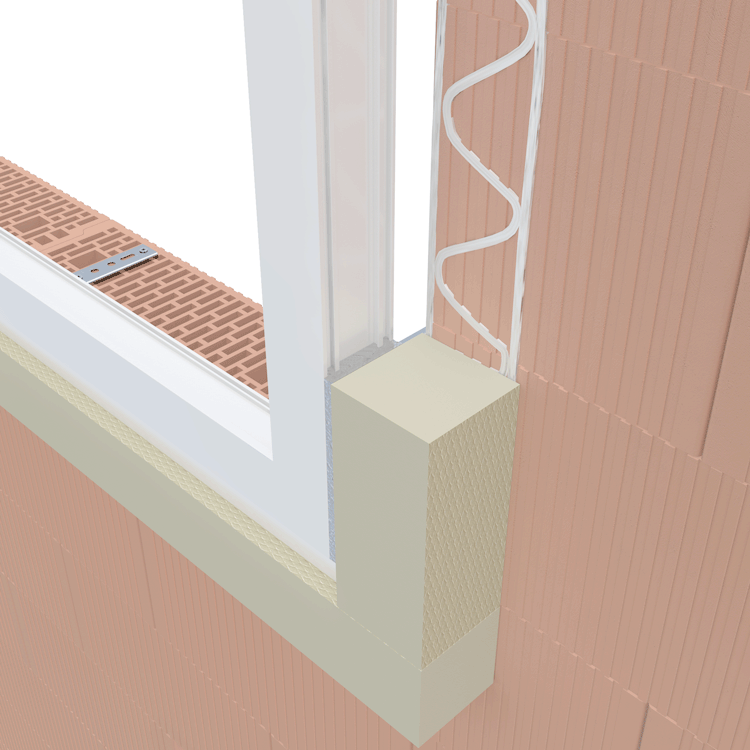 Insulation Frame wall edge strip section